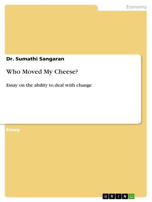 Title details for Who Moved My Cheese? by Dr. Sumathi Sangaran - Available